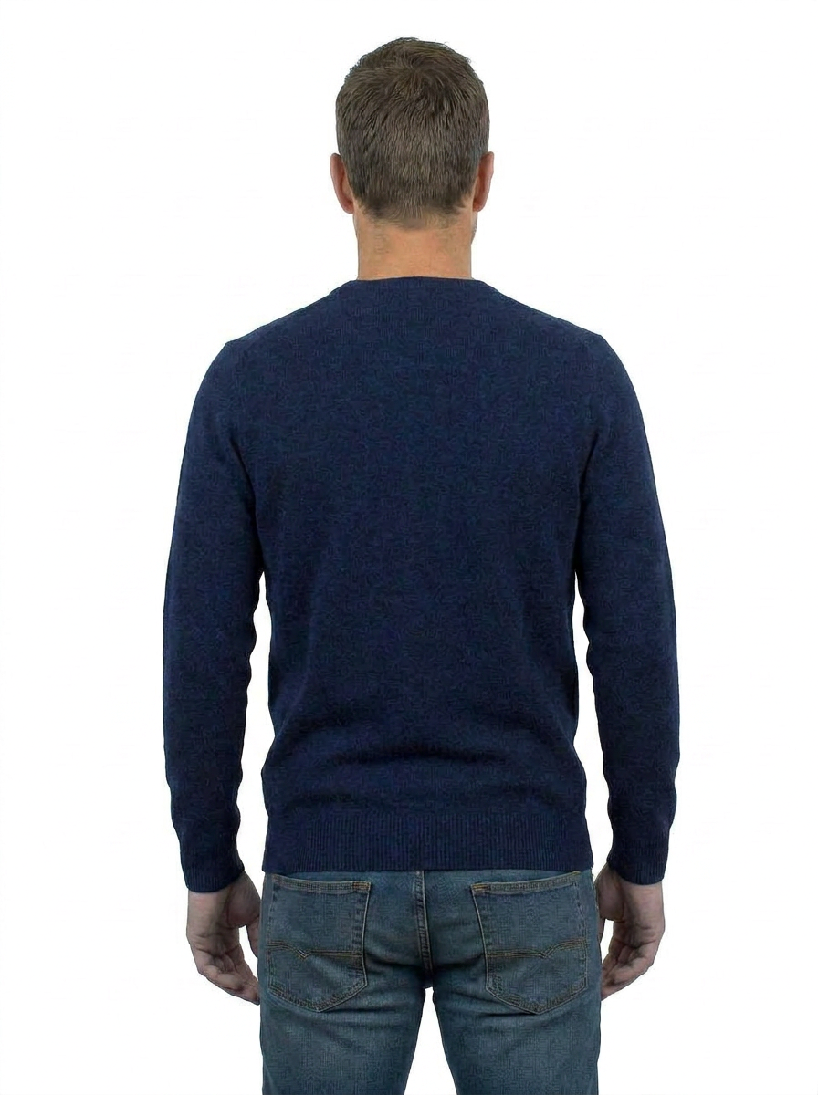 Taupe Men's 100% Cotton Crewneck, view 3