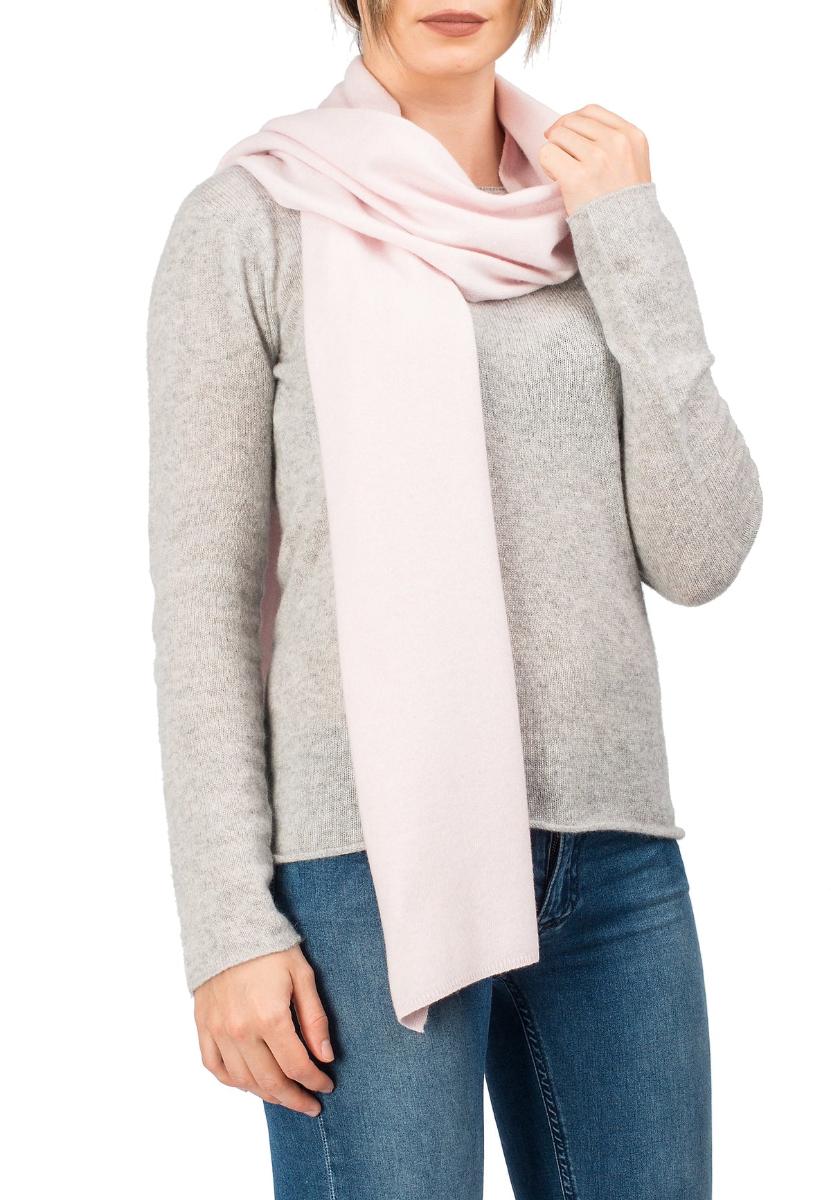 Pink Unisex Cashmere Blend Scarf