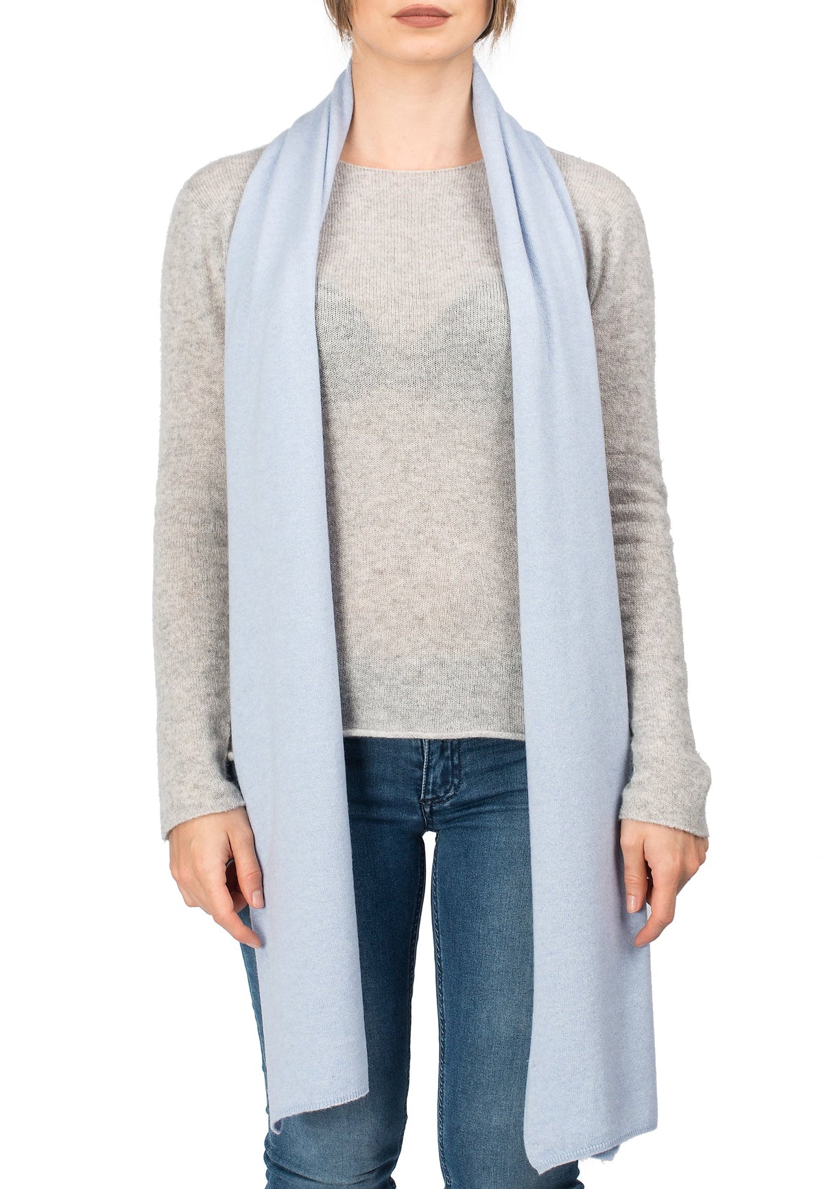 Sky Unisex Cashmere Blend Scarf, view 2
