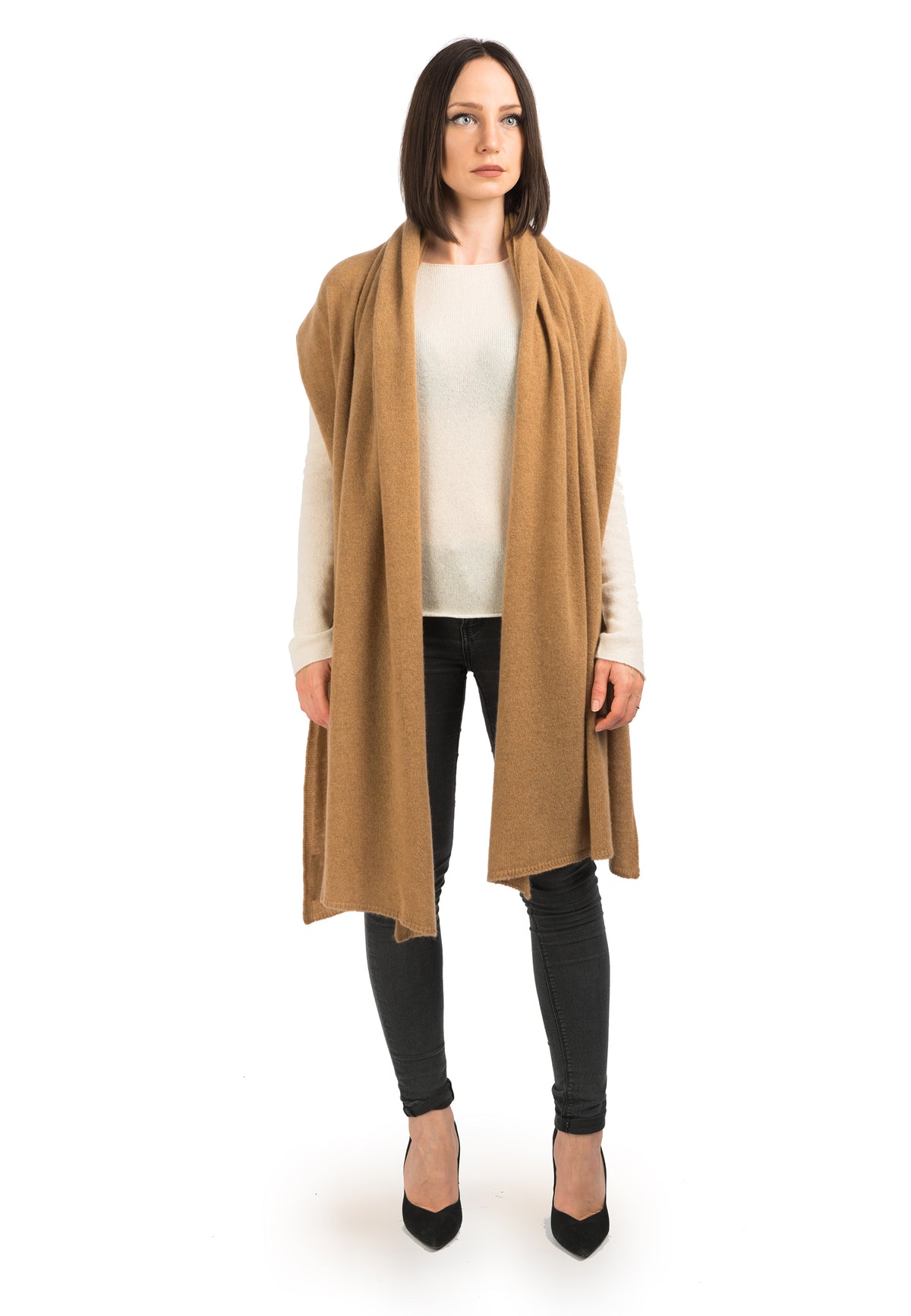 Camel Women's 100% Cashmere Wrap