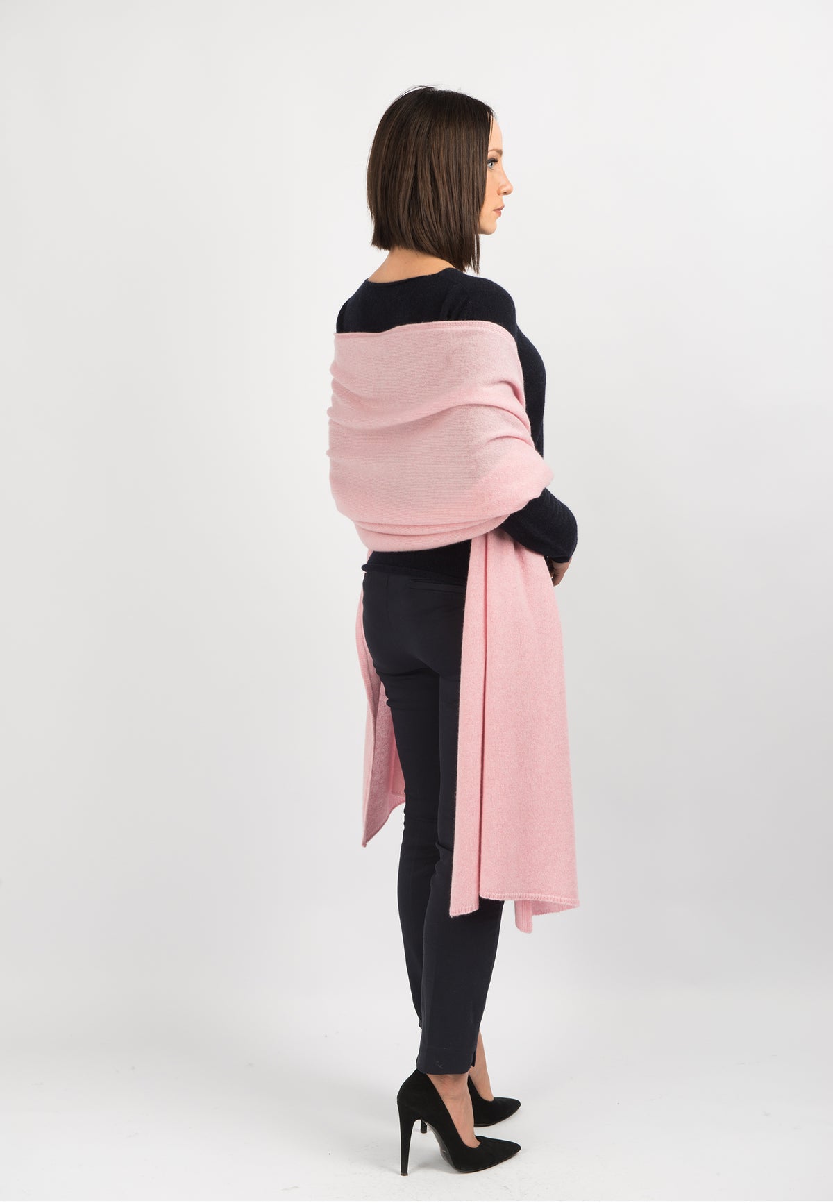 Pink Women's 100% Cashmere Wrap, view 3
