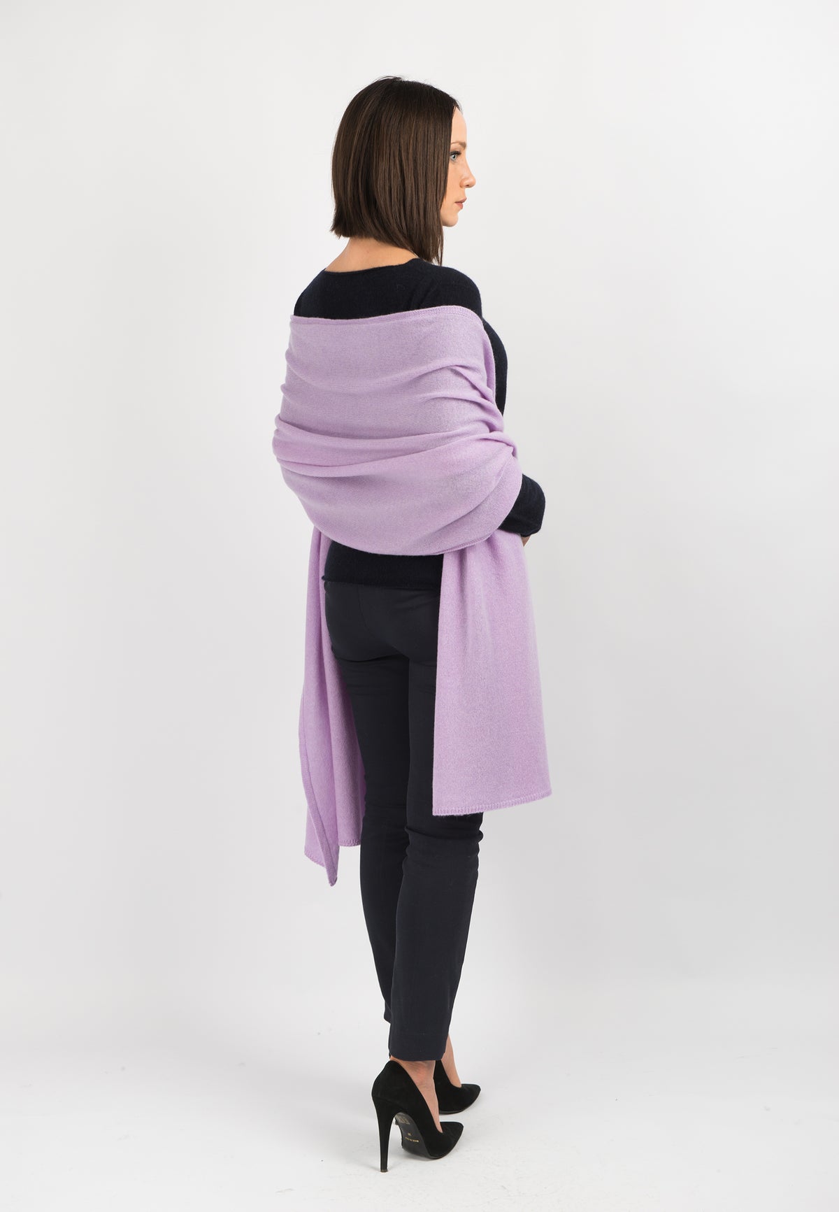 Lilac Women's 100% Cashmere Wrap, view 3