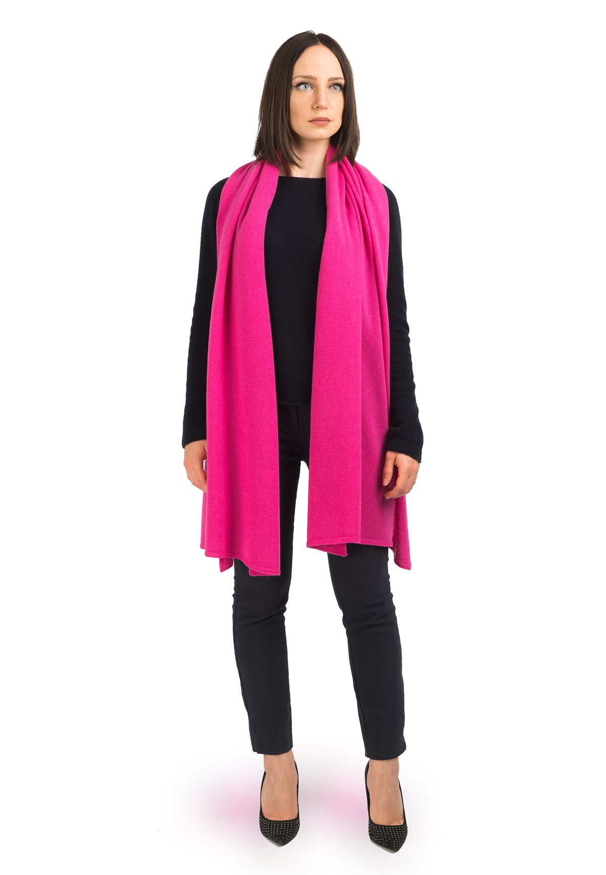 Fuchsia Women's 100% Cashmere Wrap