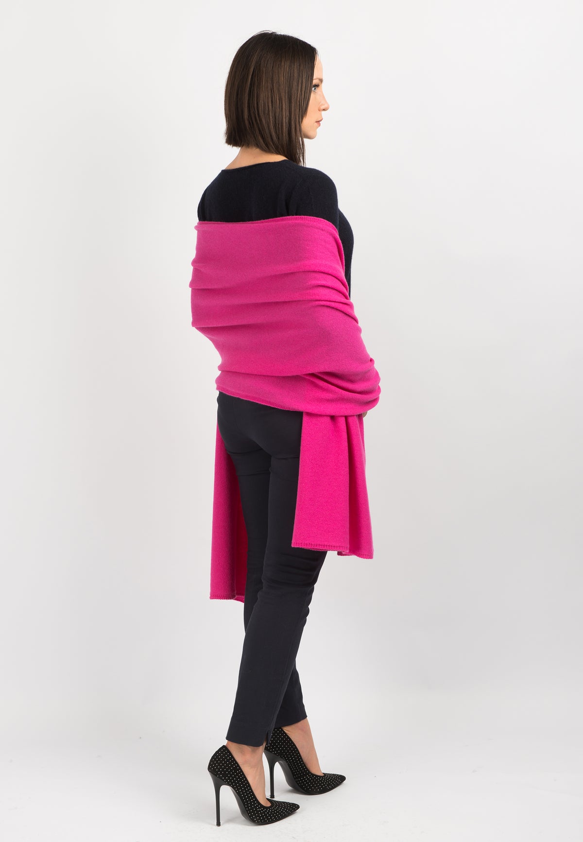 Fuchsia Women's 100% Cashmere Wrap, view 3