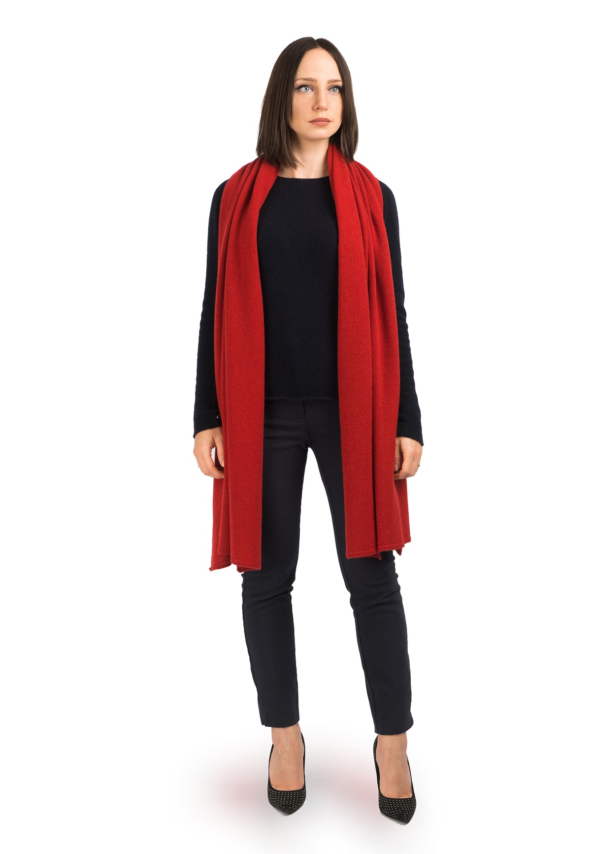 Red Women's 100% Cashmere Wrap