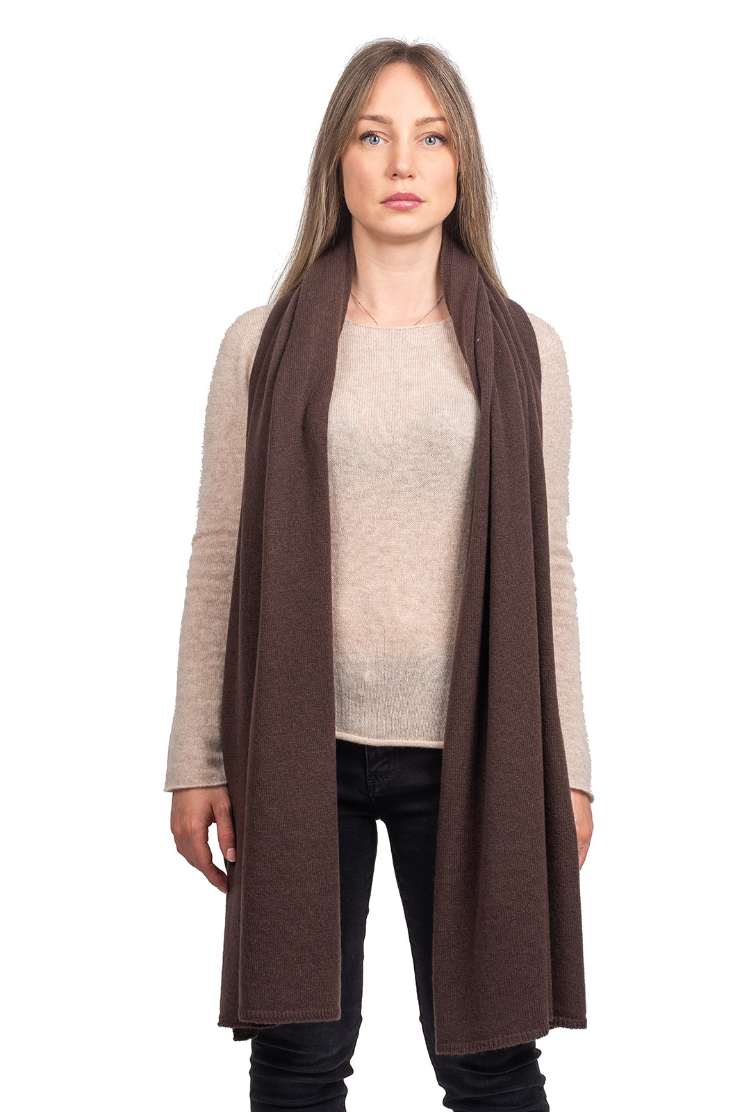 Brown Women's 100% Cashmere Wrap