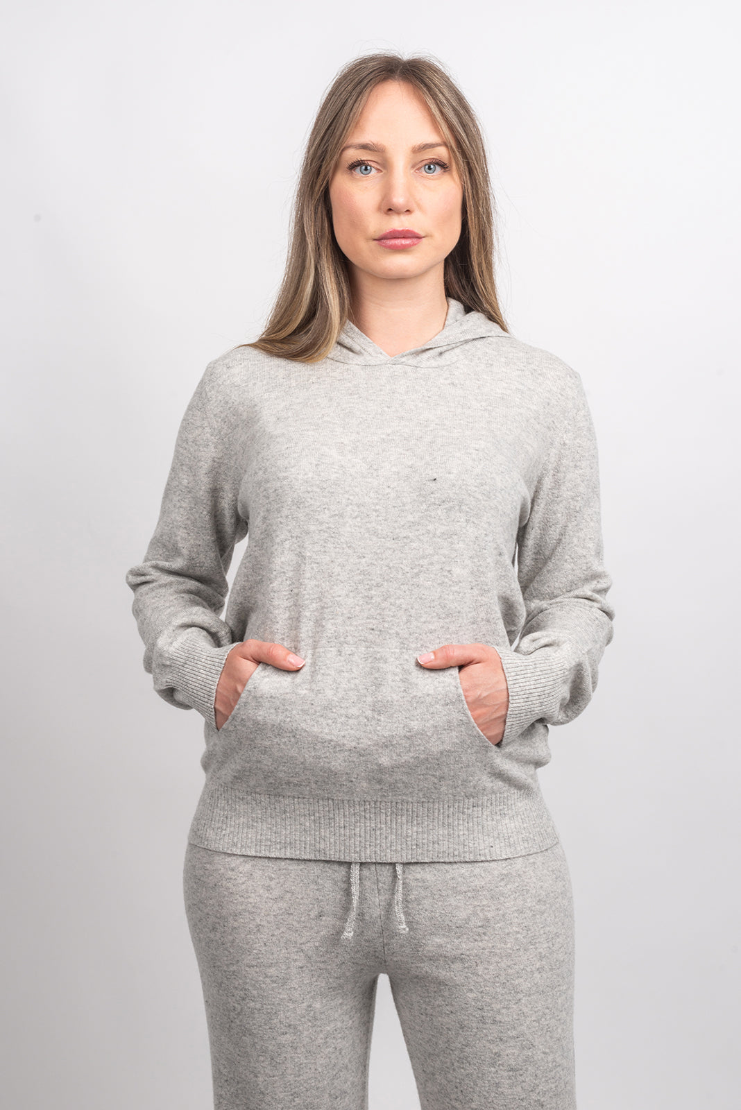 Women's Hooded Cashmere Blend Sweatshirt, view 15