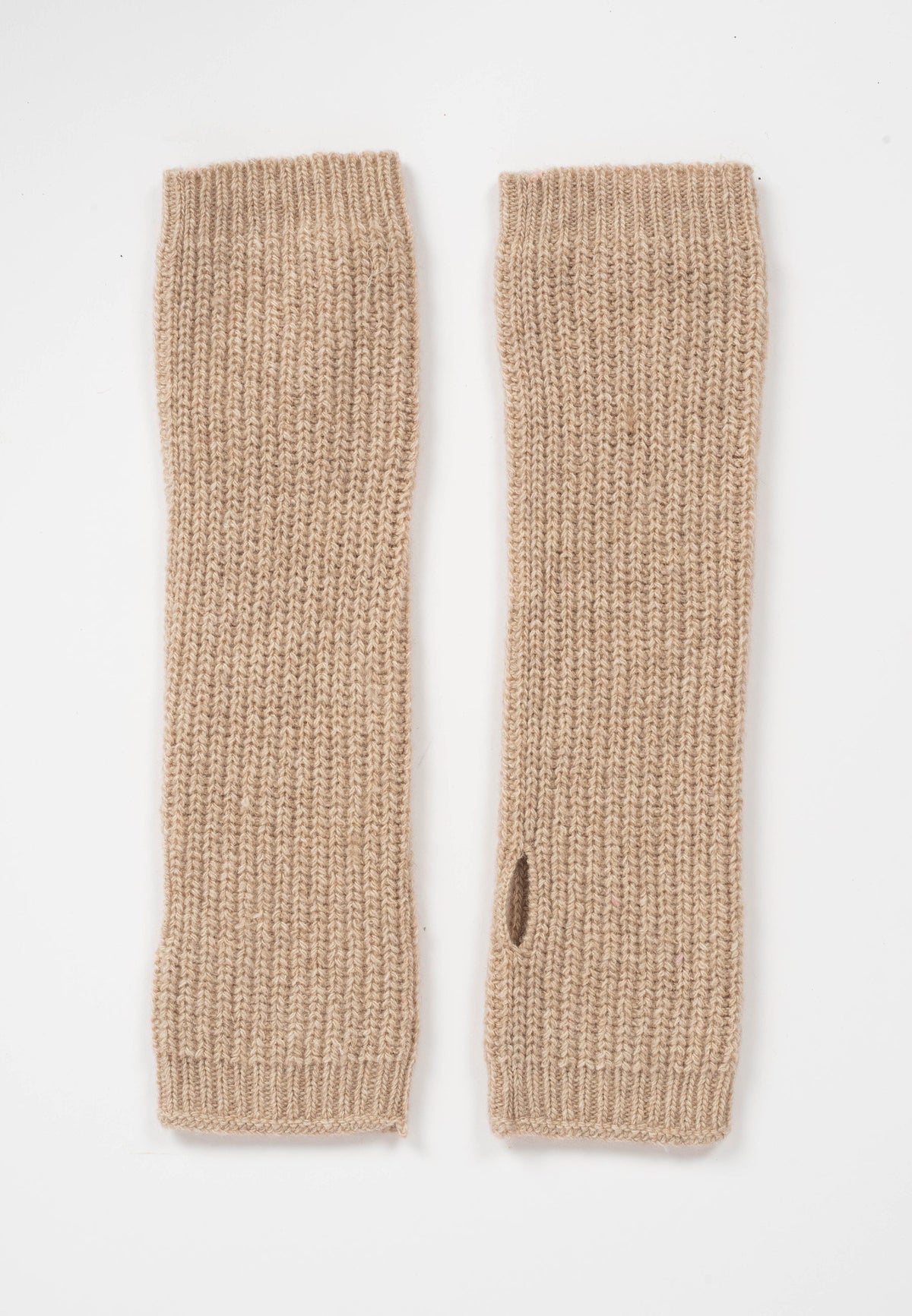 Women's Cashmere Blend Arm Warmers, beige | Dalle Piane Cashmere