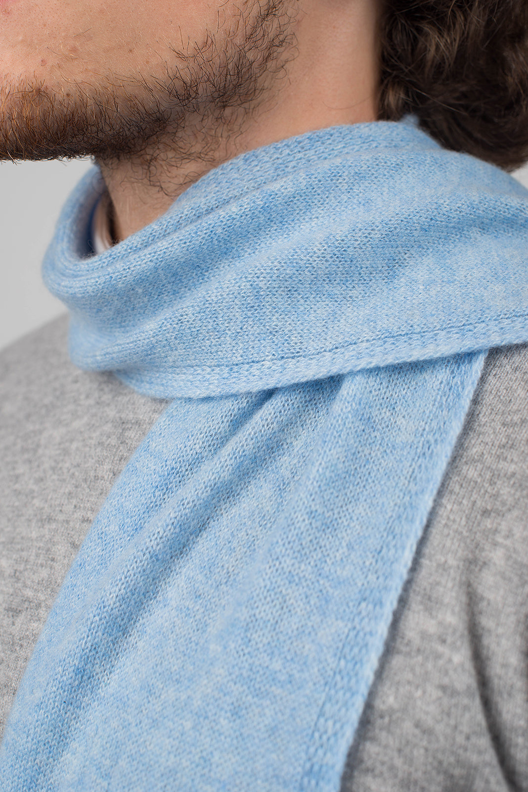 Sky Men's 100% Cashmere Skinny Scarf, view 3