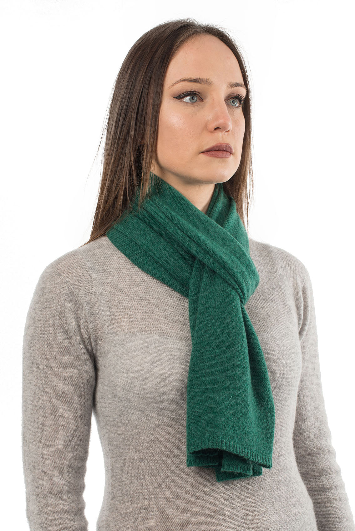Green Unisex 100% Cashmere Scarf, view 2