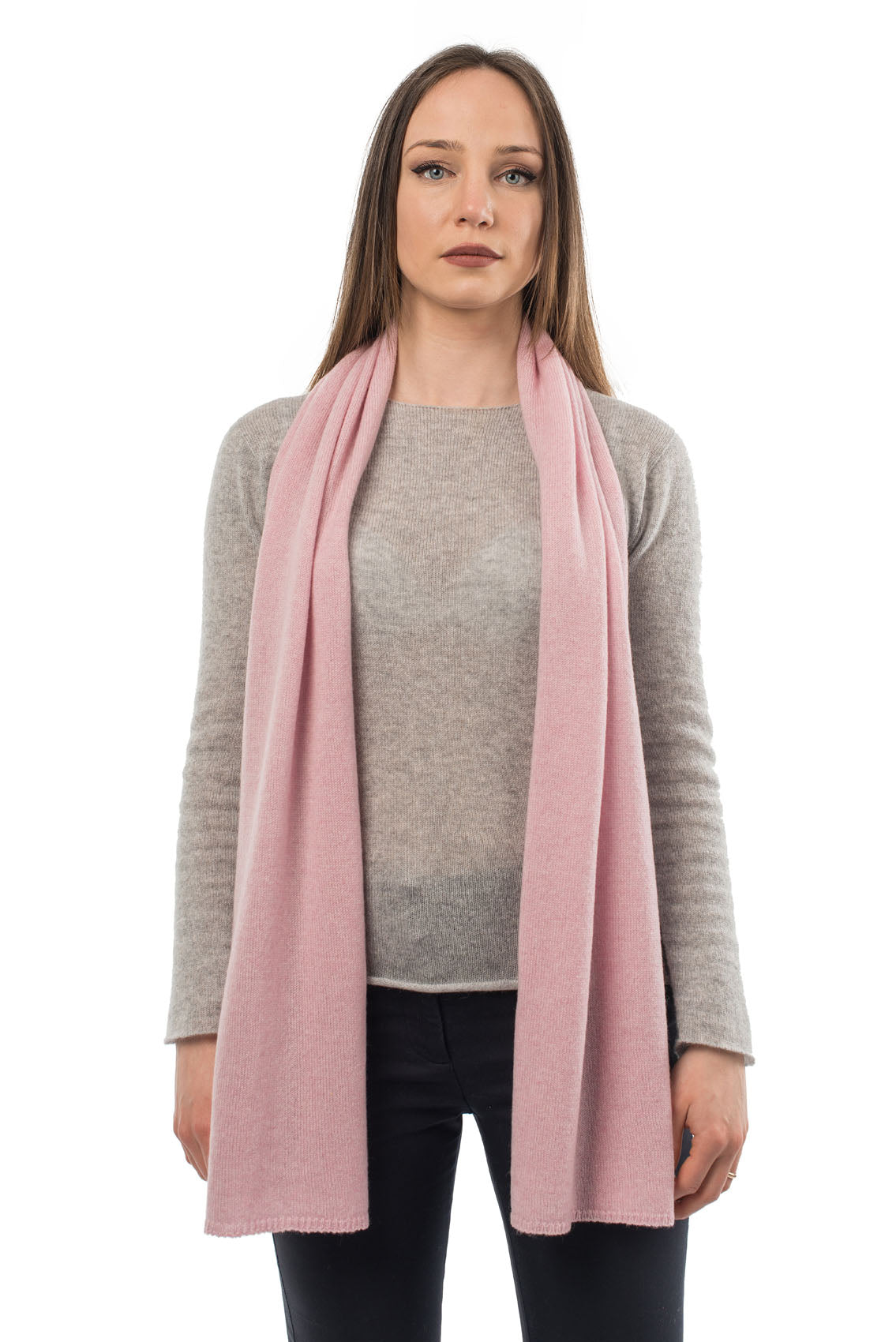 Pink Unisex 100% Cashmere Scarf