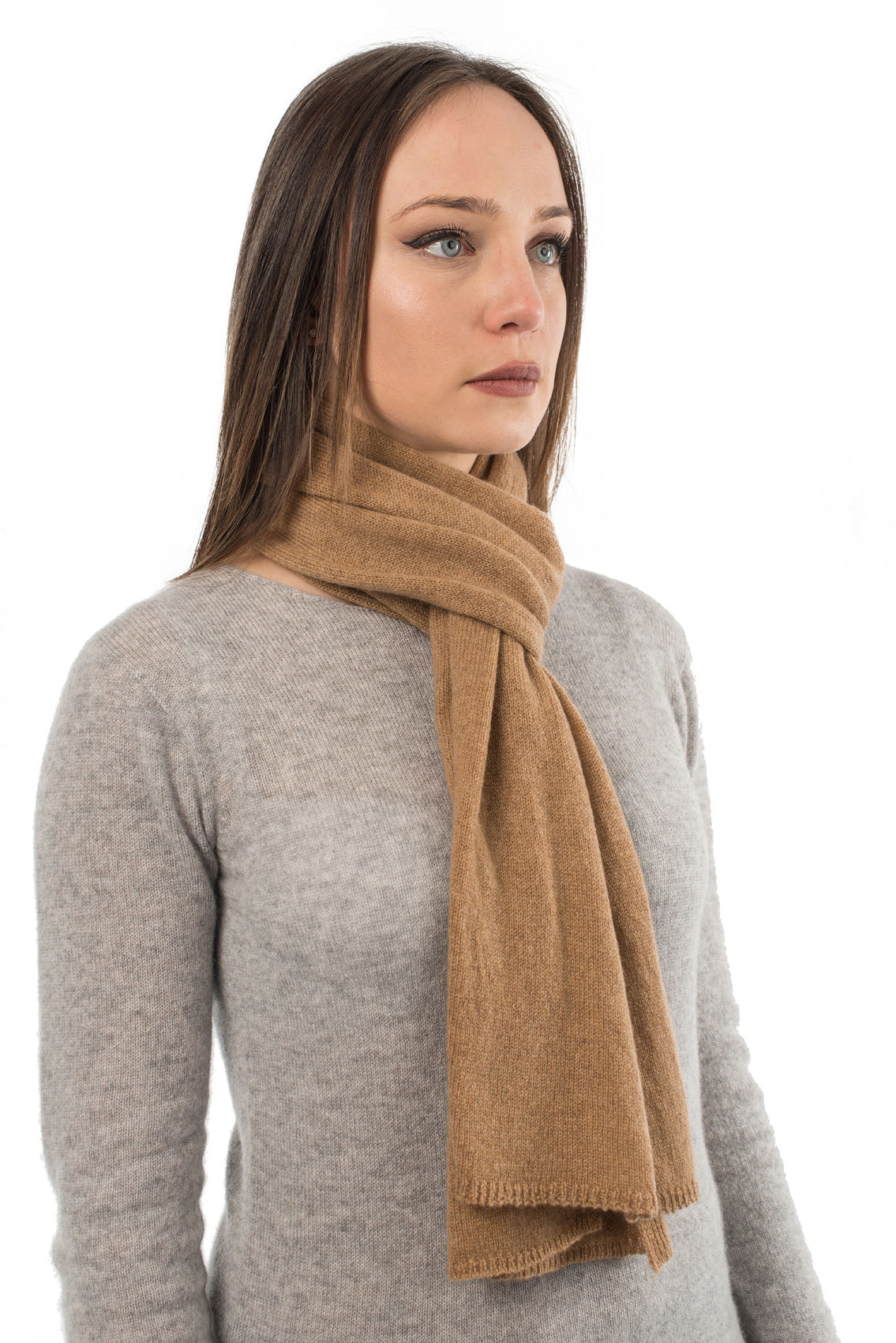 Camel Unisex 100% Cashmere Scarf, view 2