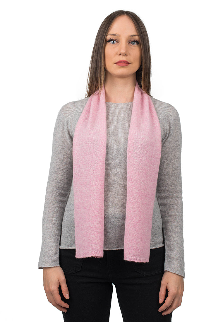 Pink Women's 100% Cashmere Skinny Scarf