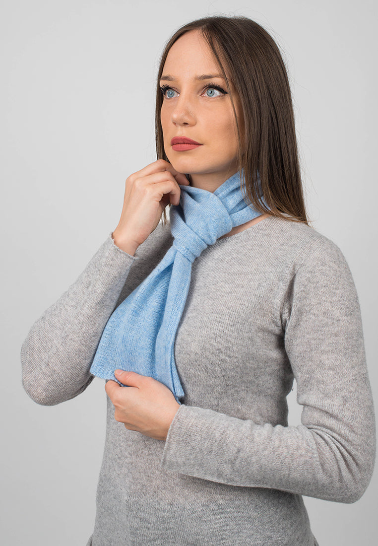 Sky Women's 100% Cashmere Skinny Scarf, view 3