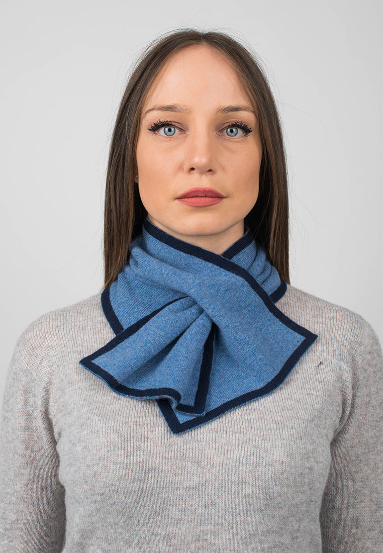 Blue Women's Reversible 100% Cashmere Neck Warmer, view 3