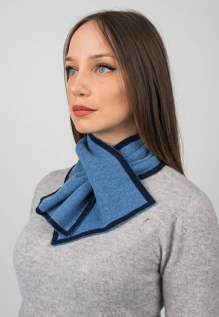 Blue Women's Reversible 100% Cashmere Neck Warmer, view 4
