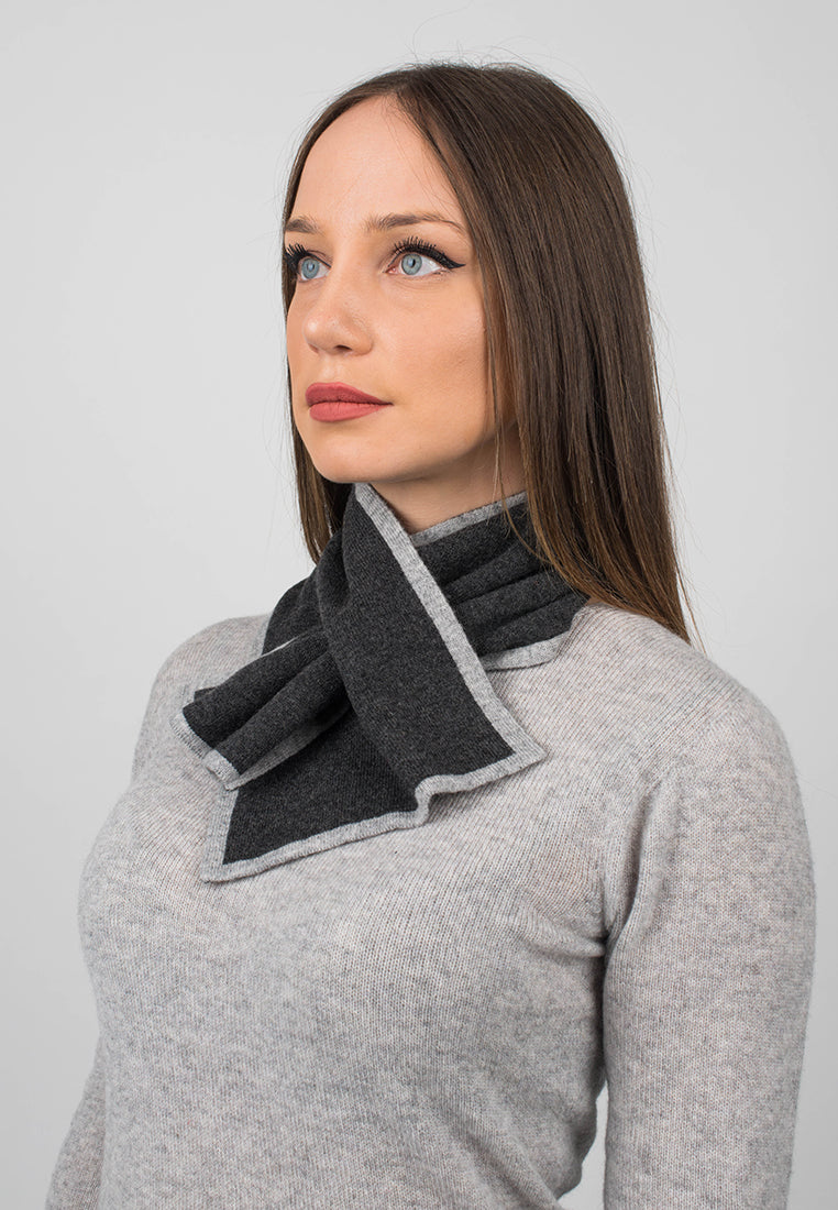 Charcoal Women's Reversible 100% Cashmere Neck Warmer, view 2