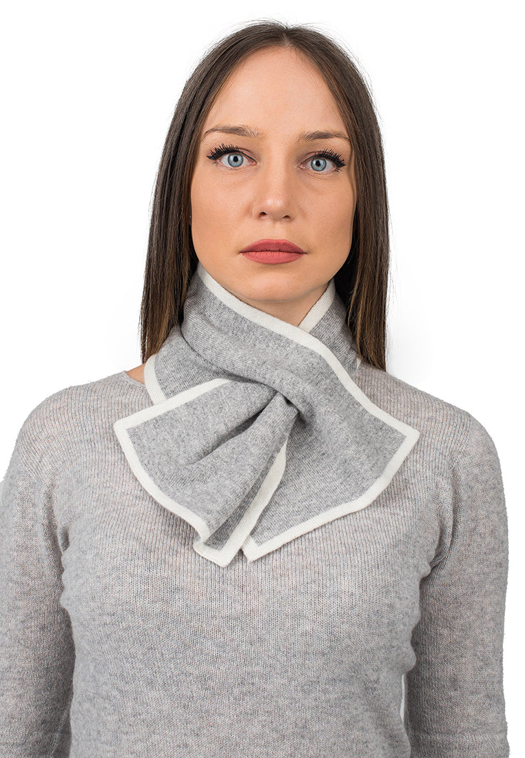 Gray Women's Reversible 100% Cashmere Neck Warmer