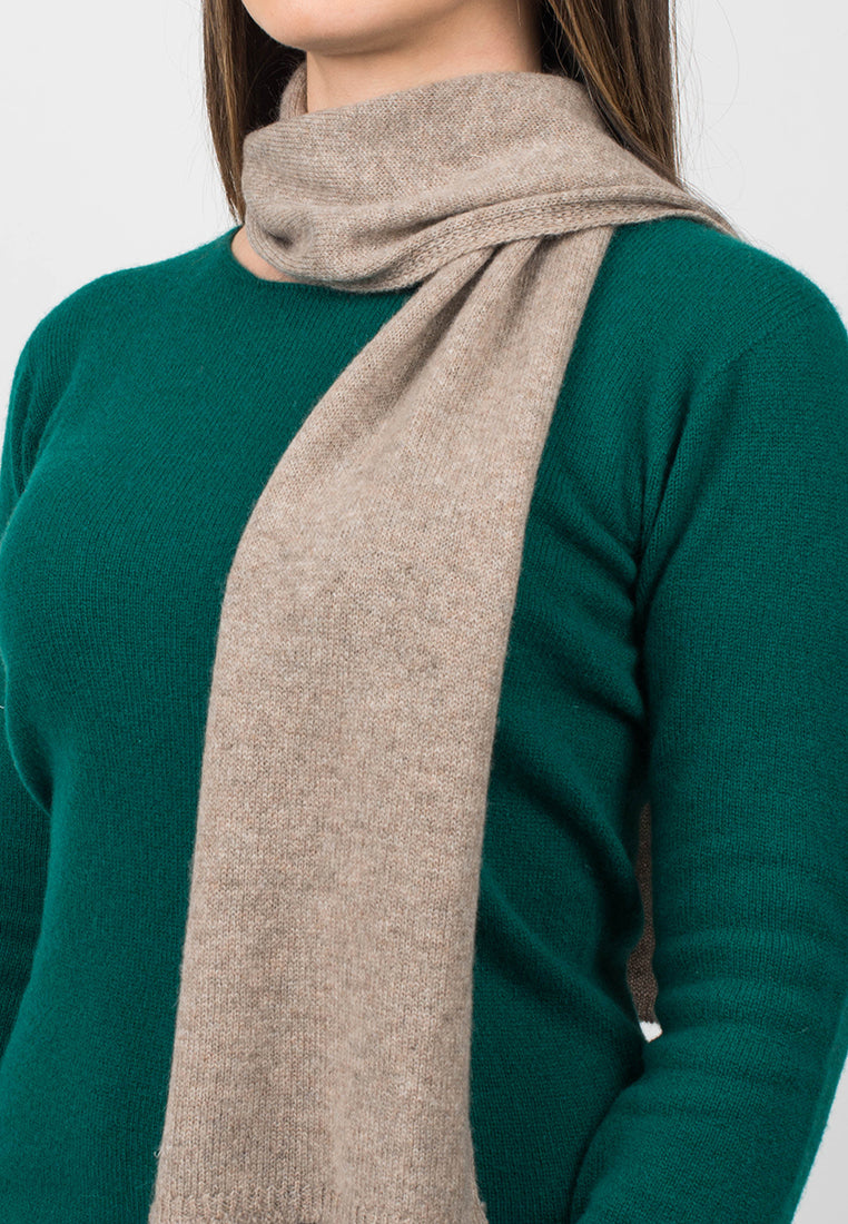 Mink Women's 100% Cashmere Skinny Scarf, view 3