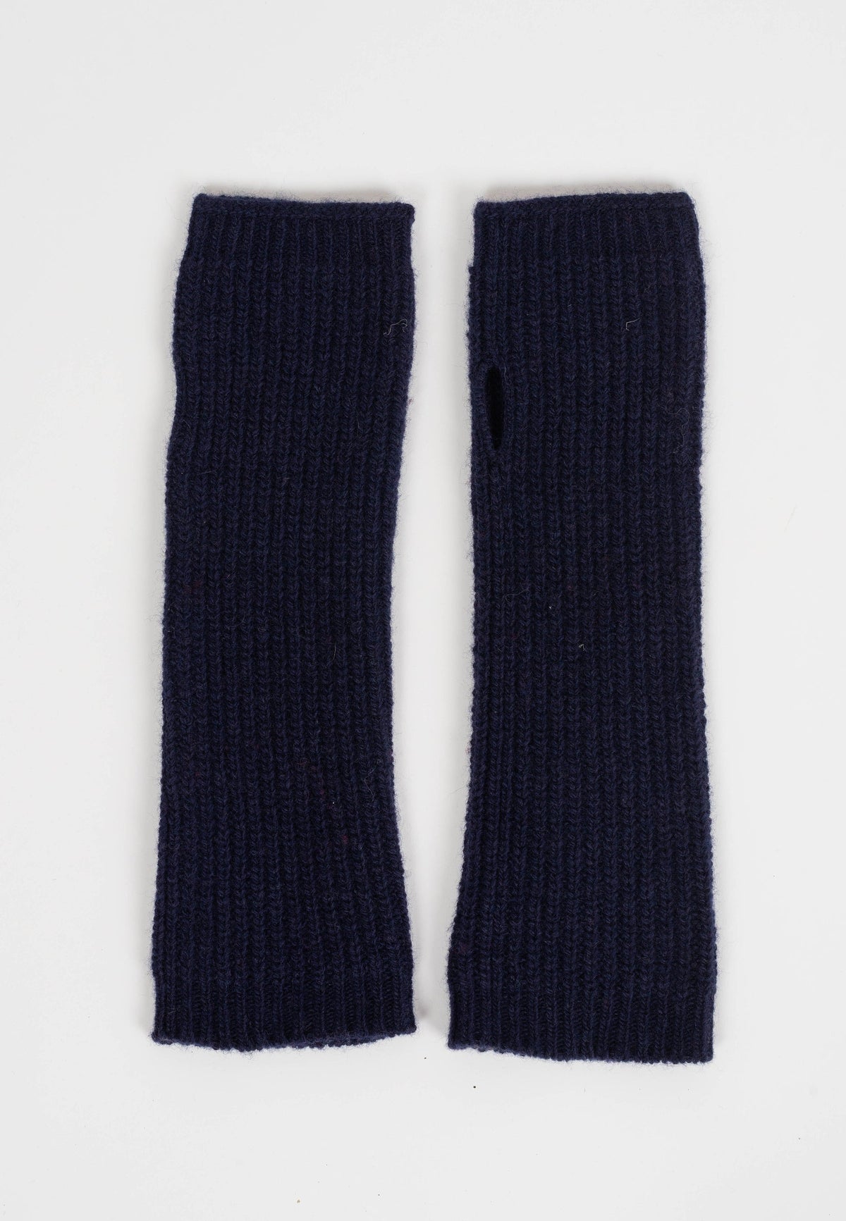 Women's Cashmere Blend Arm Warmers, blue | Dalle Piane Cashmere
