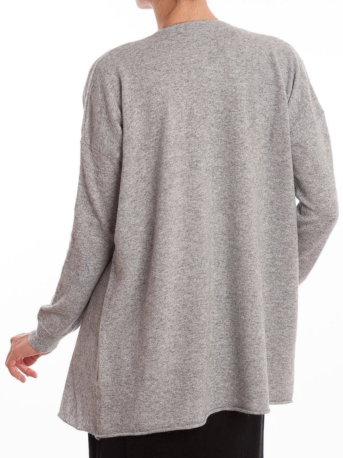 Lilac Women's Asymmetric Cashmere Blend Cardigan, view 4