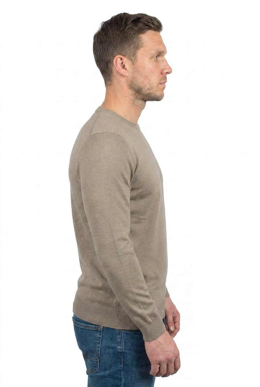 Black Men's 100% Cotton Crewneck, view 6