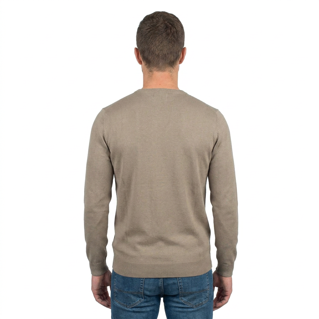 Black Men's 100% Cotton Crewneck, view 8