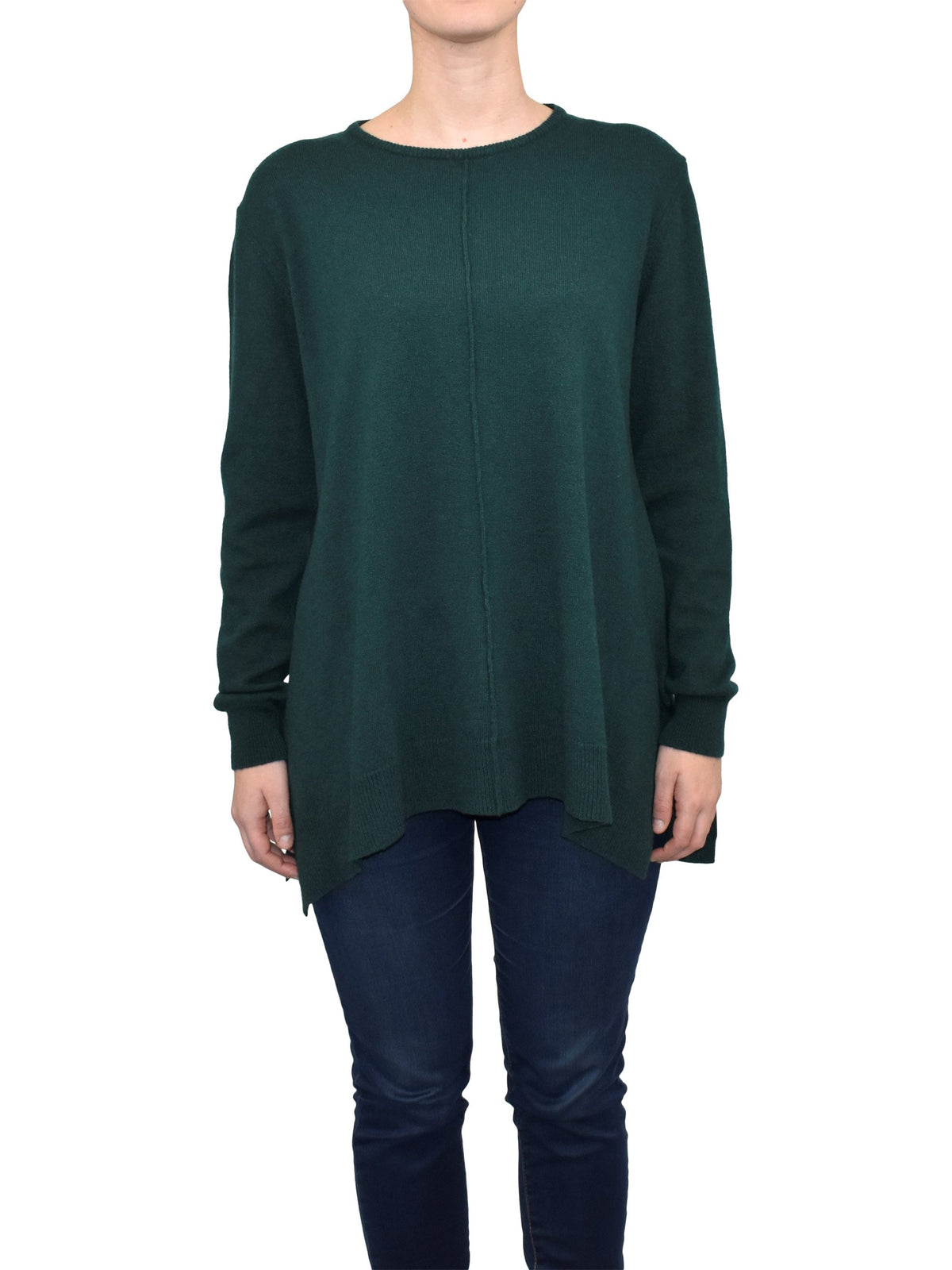 Green Women's A-Line Cashmere Blend Oversized Sweater