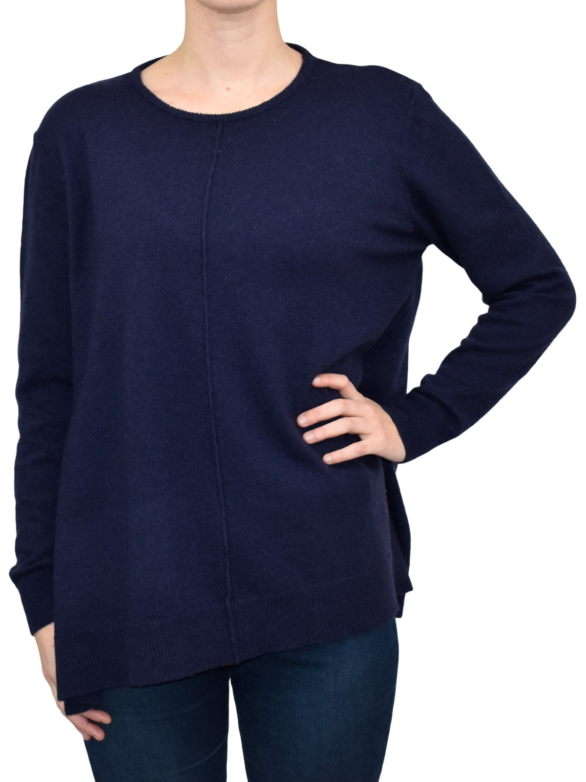 Blue Women's A-Line Cashmere Blend Oversized Sweater
