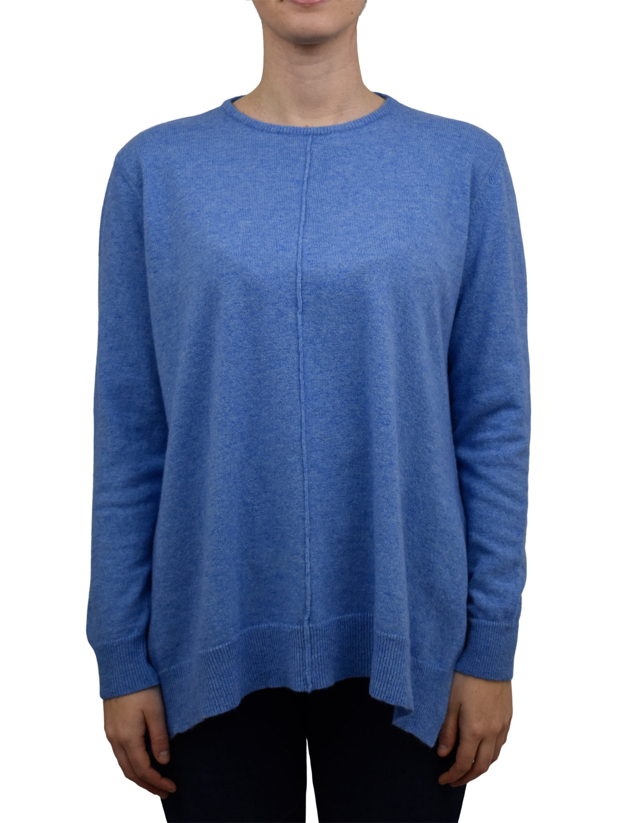 Light Blue Women's A-Line Cashmere Blend Oversized Sweater