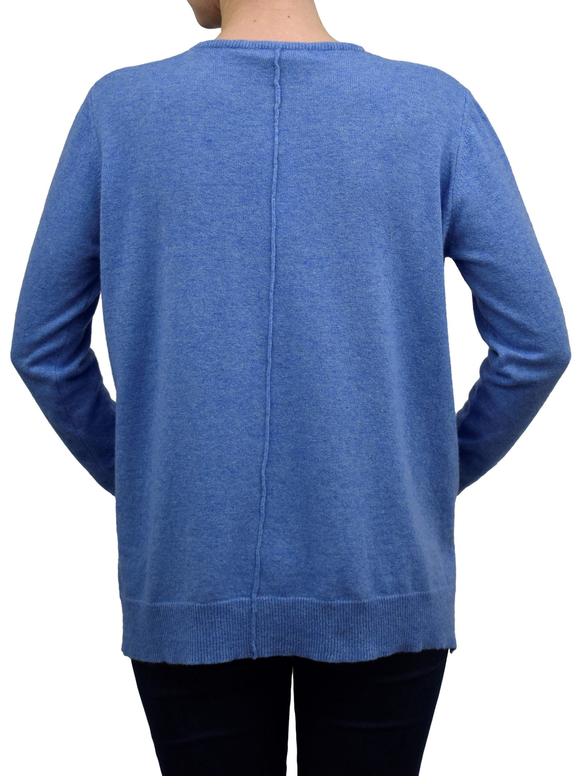 Light Blue Women's A-Line Cashmere Blend Oversized Sweater, view 3