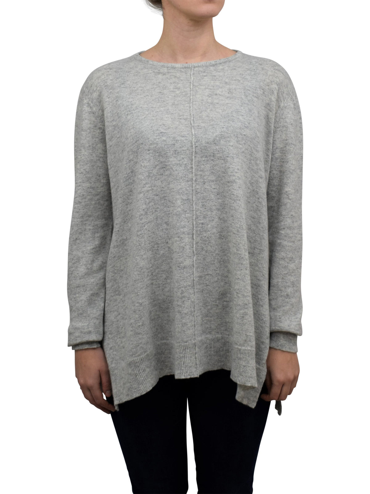Gray Women's A-Line Cashmere Blend Oversized Sweater