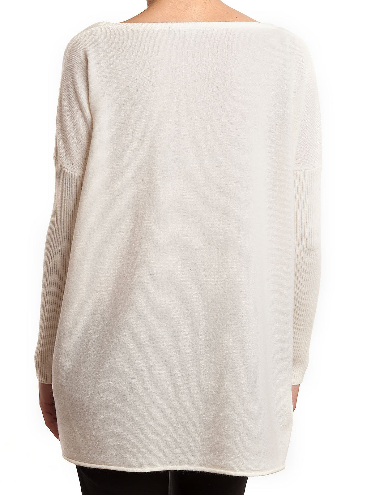Cream Women's Cashmere Blend Oversized Sweater, view 3
