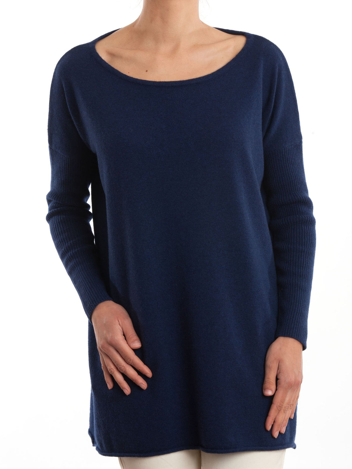 Blue Women's Cashmere Blend Oversized Sweater