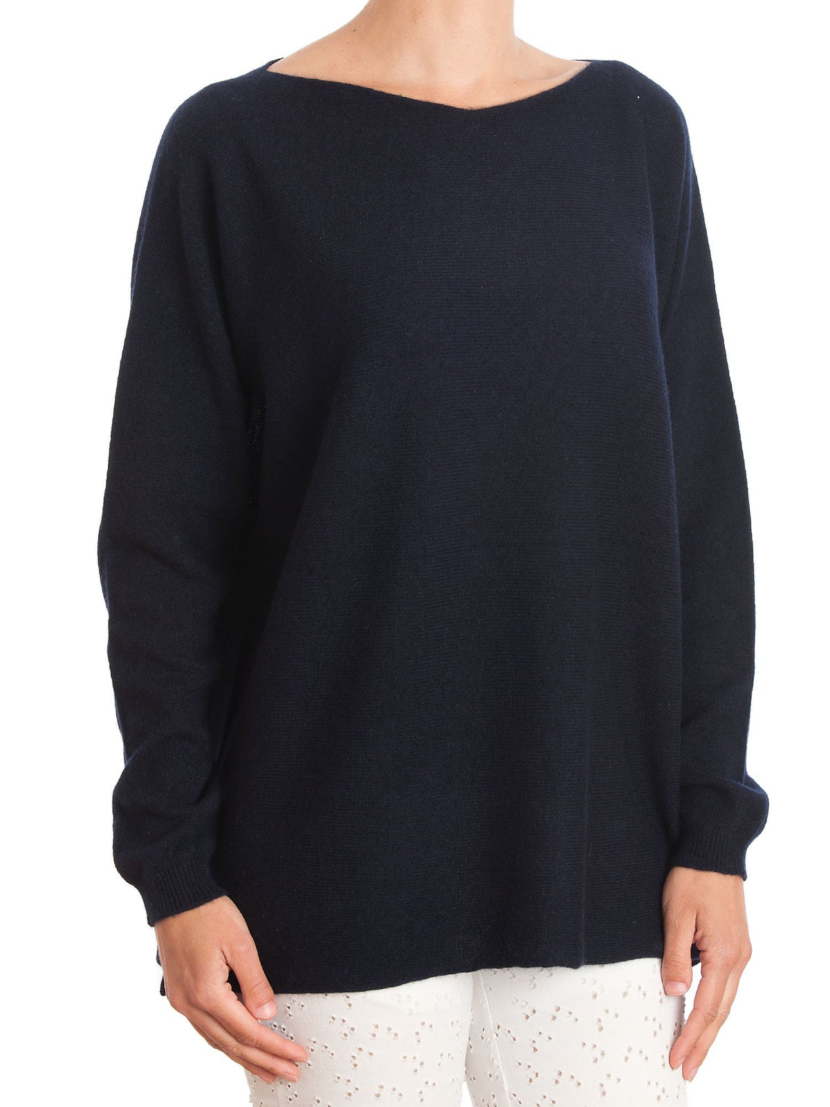 Light Blue Women's 100% Cashmere Oversized Sweater, view 4
