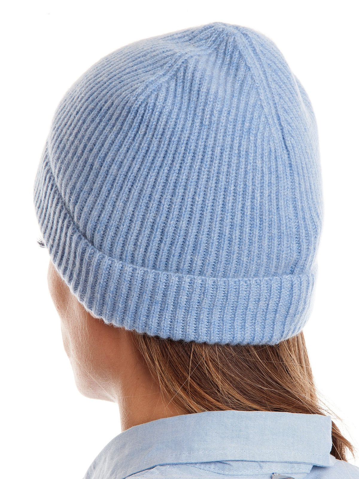 Sky Women's Fisherman's Rib 100% Cashmere Beanie