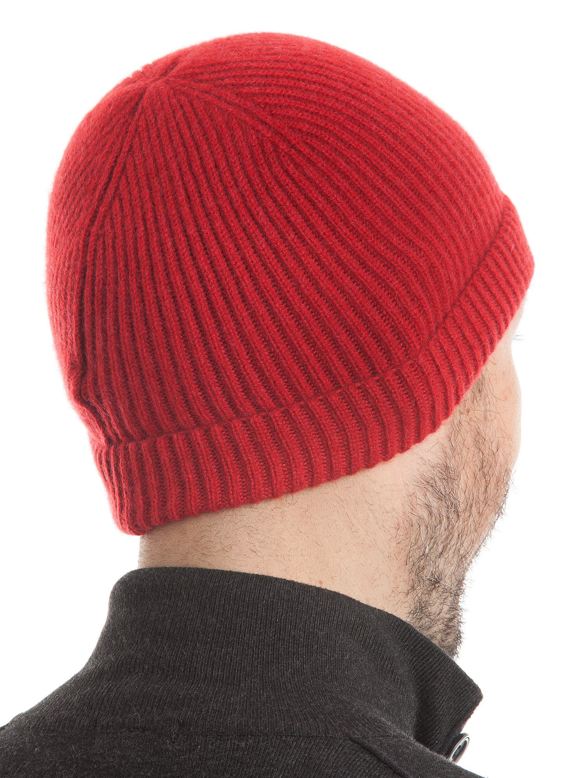 Red Men's 100% Cashmere Beanie