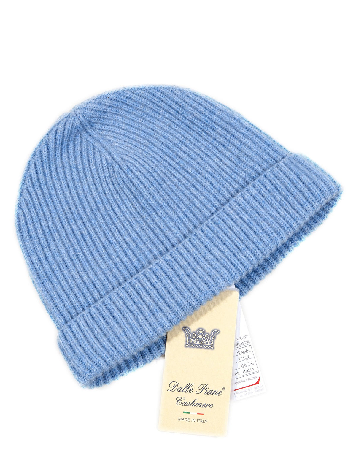 Sky Women's Fisherman's Rib 100% Cashmere Beanie, view 2
