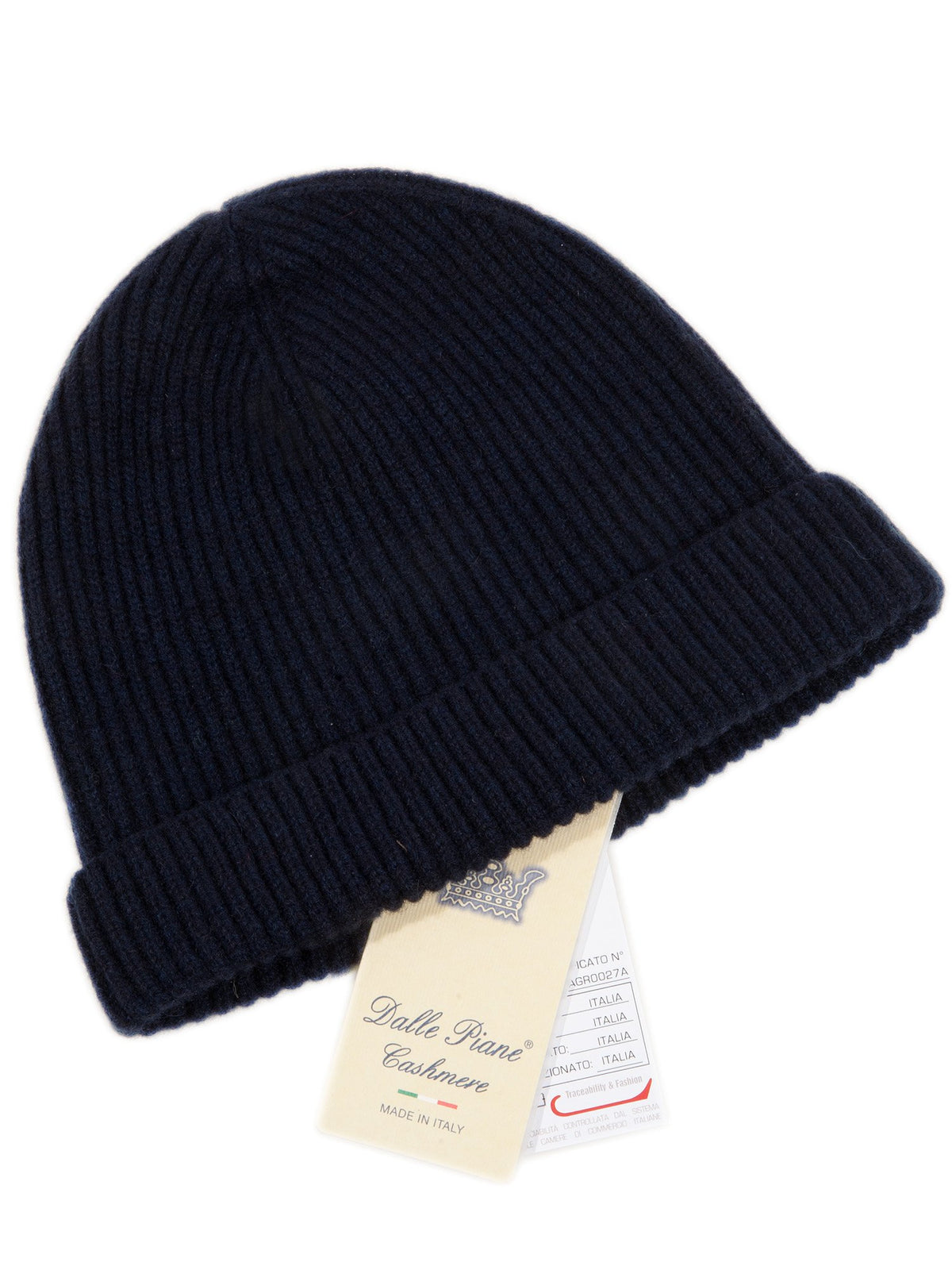 Blue Men's 100% Cashmere Beanie, view 2
