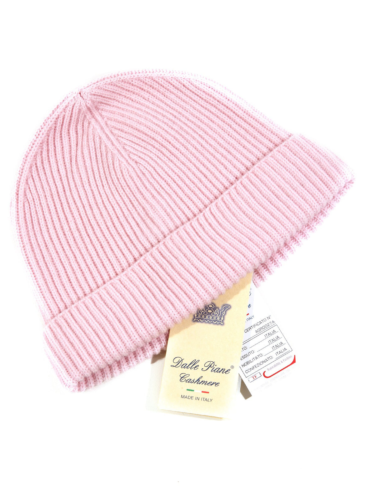 Pink Men's 100% Cashmere Beanie, view 2