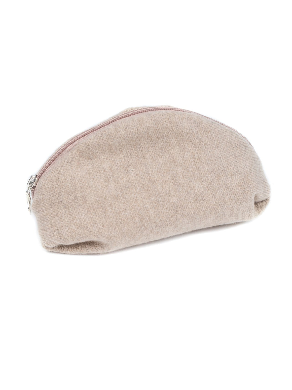 Beige 100% Cashmere Clutch, view 3