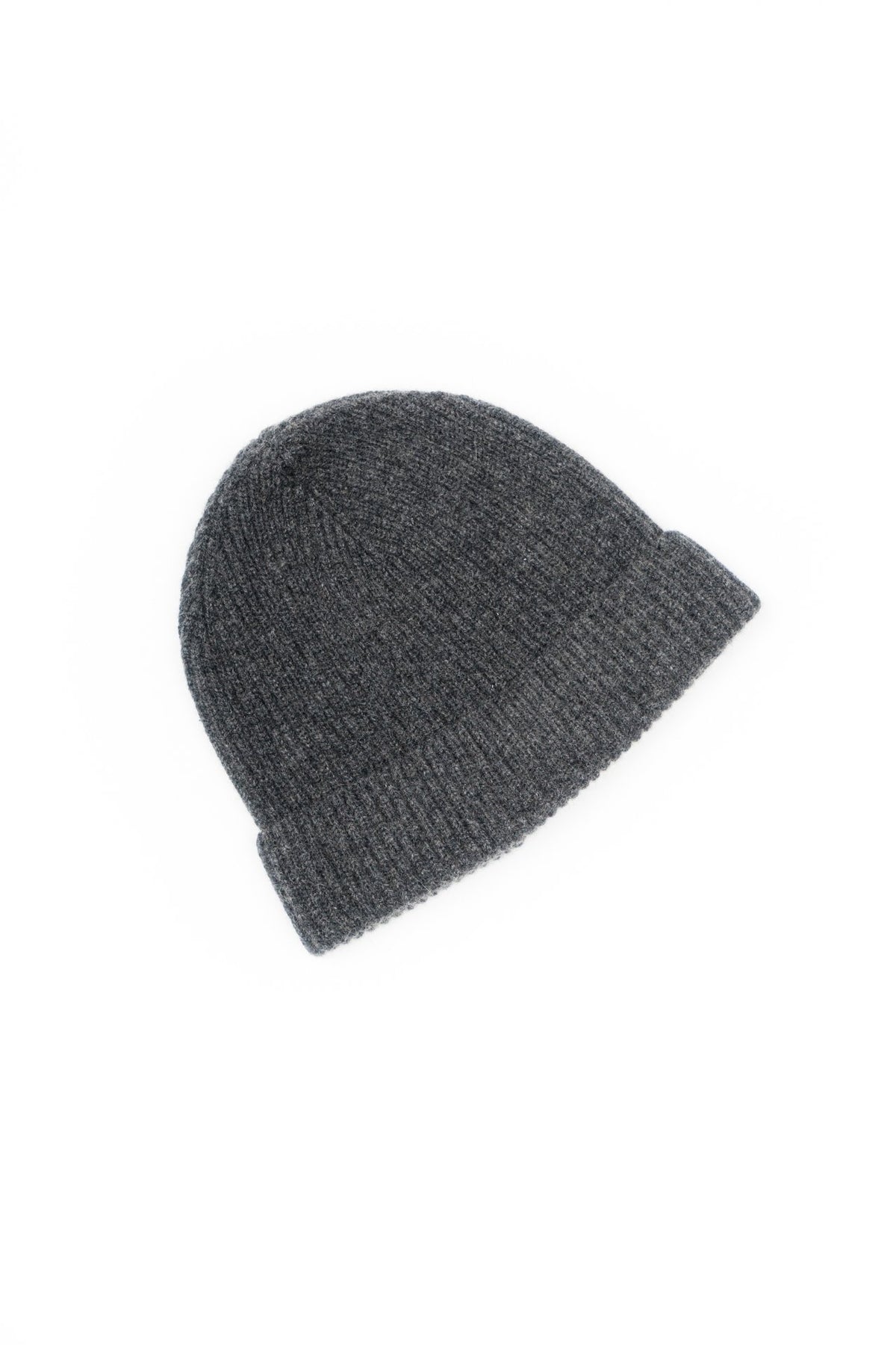 Charcoal Men's 100% Cashmere Beanie, view 2