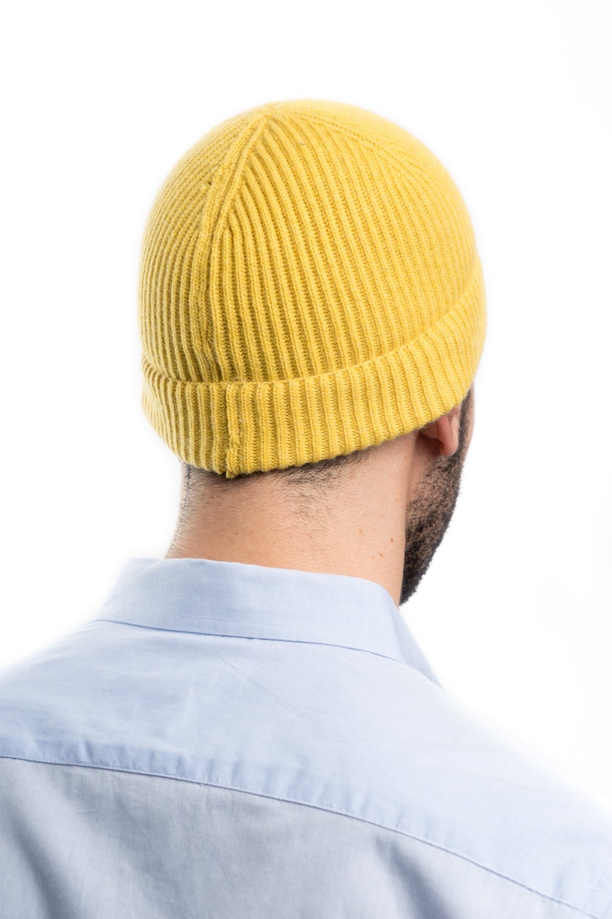 Yellow Men's 100% Cashmere Beanie