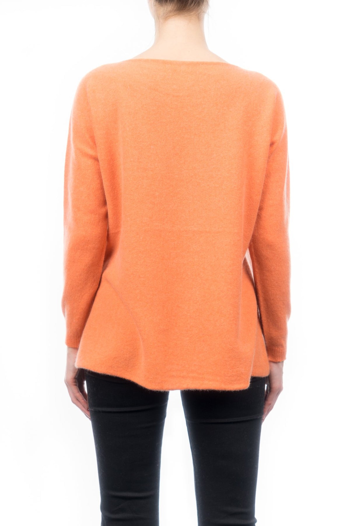 Orange Women's 100% Cashmere Oversized Sweater, view 3
