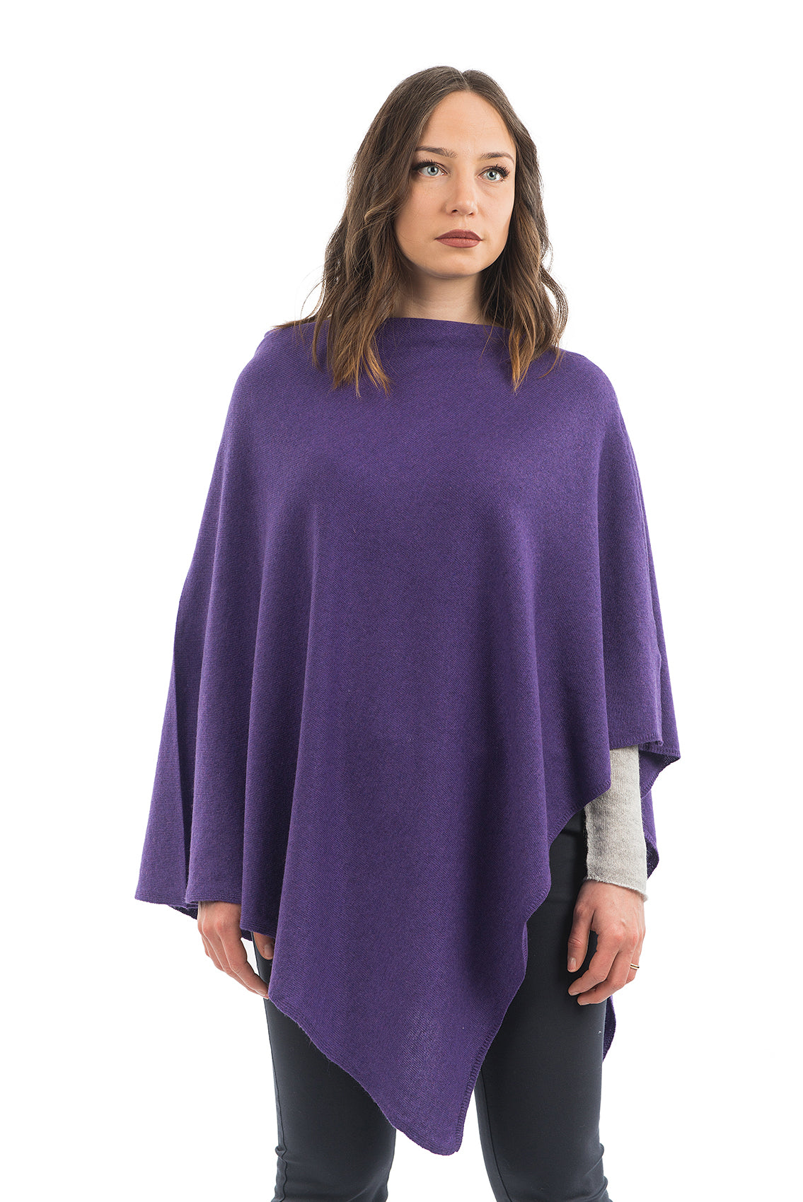 Purple Cashmere Blend Poncho