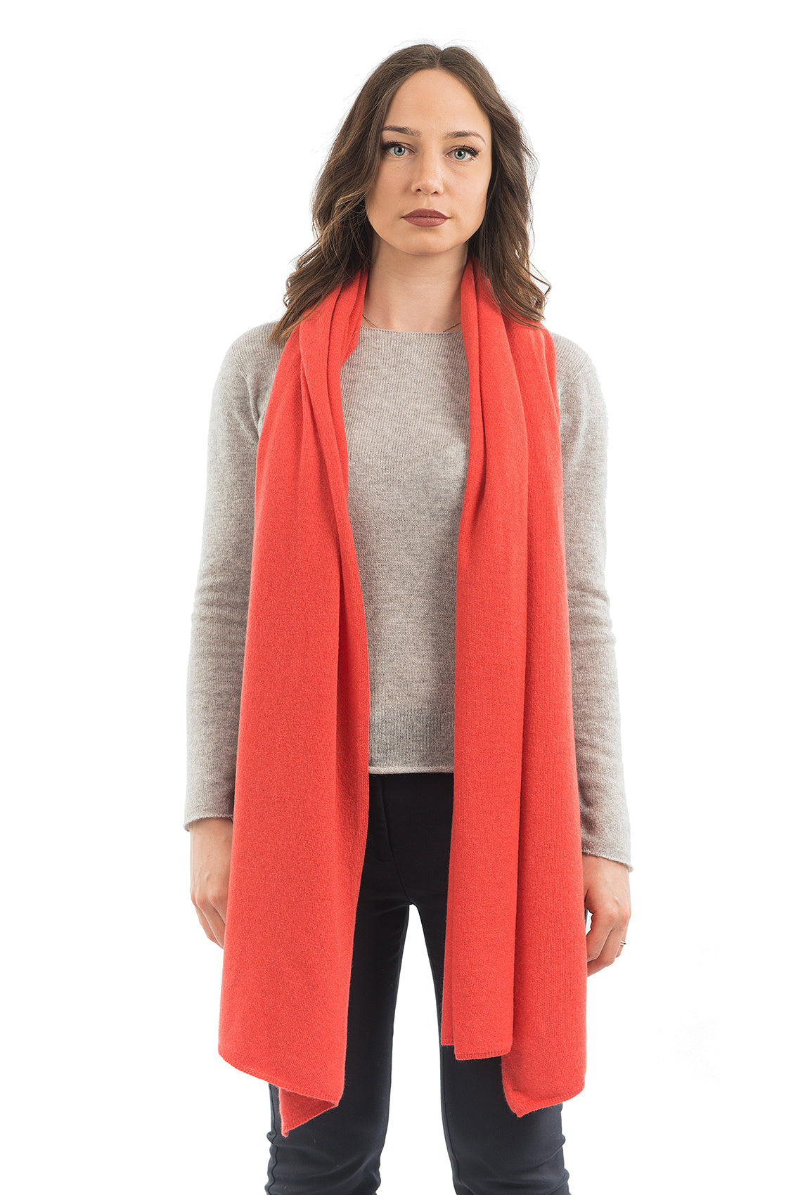 Orange Women's Cashmere Blend Wrap, view 2
