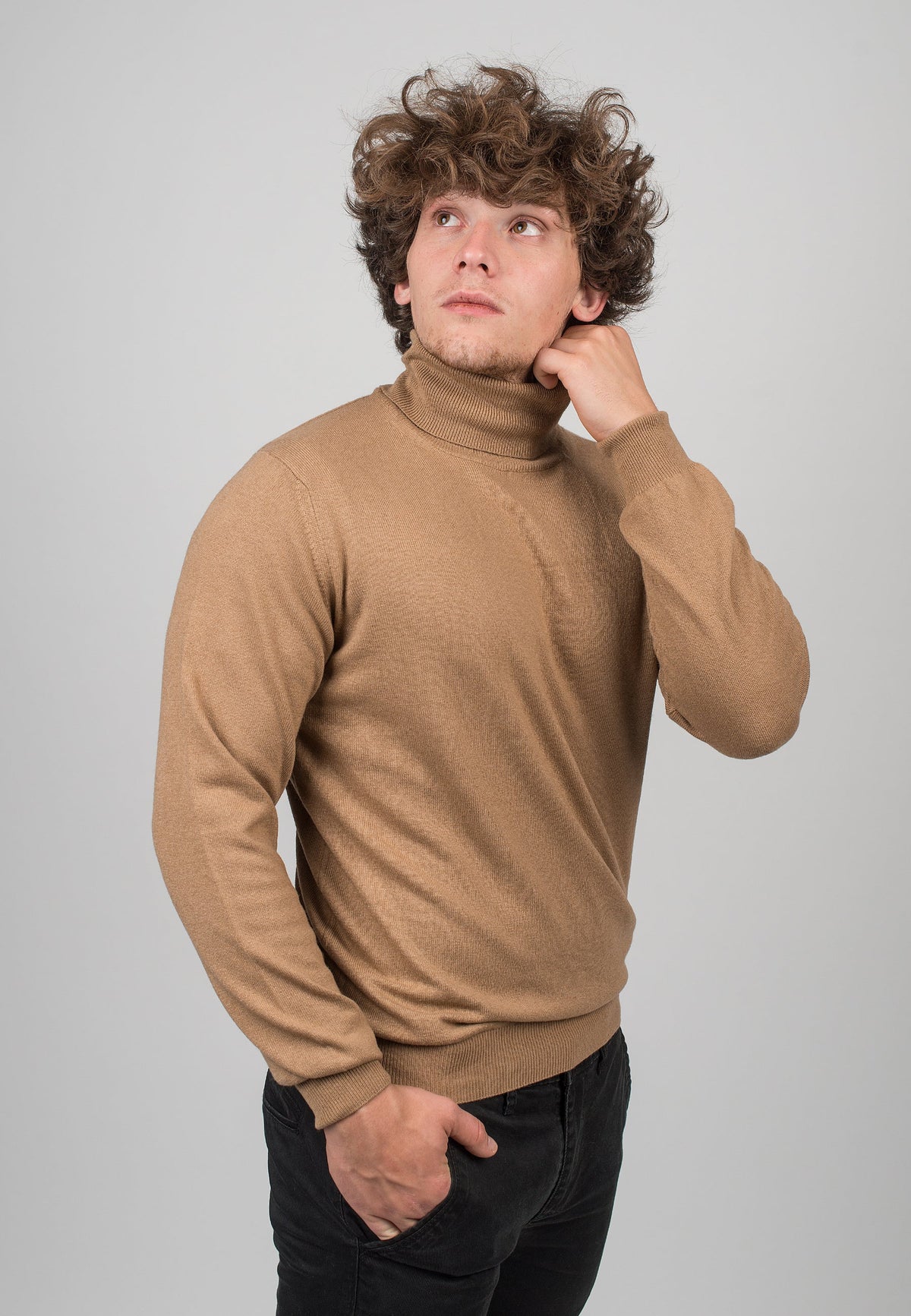Men's Cashmere Blend Turtleneck, view 9