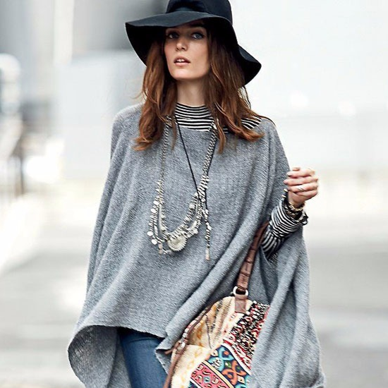 The poncho: ideas and tips <br> for wearing it