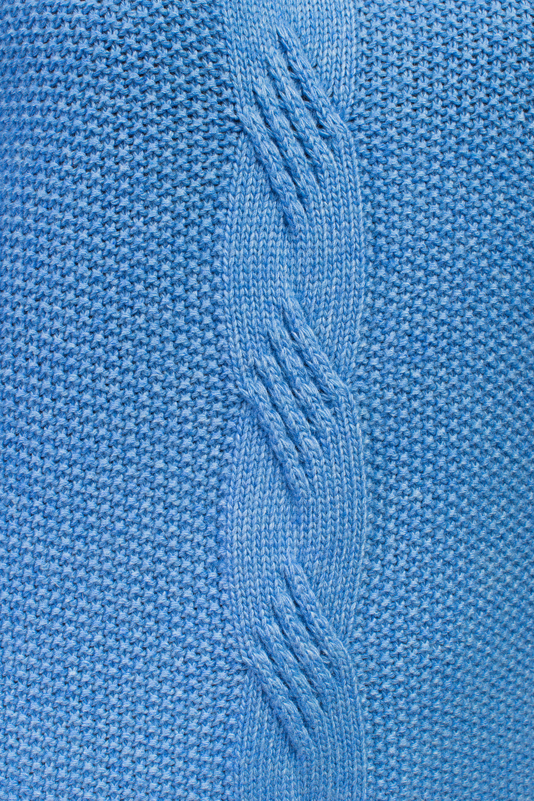 Light Blue Women's Cable-Knit Cashmere Blend Sweater, view 4