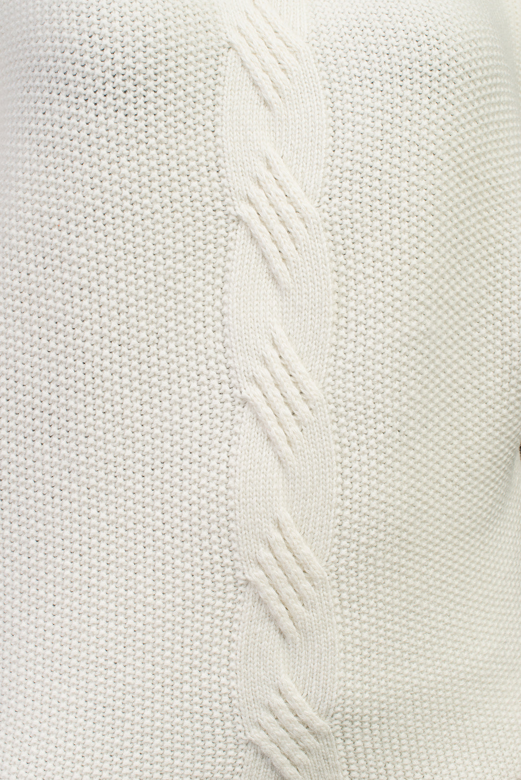 Cream Women's Cable-Knit Cashmere Blend Sweater, view 4